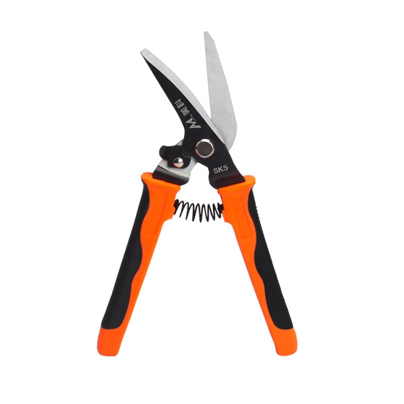8 Inch Straight/Bent Tin Snips Shearing Scissors For Cutting Thin Metal Stainless Steel Multi-functional Hand Tool: Bent
