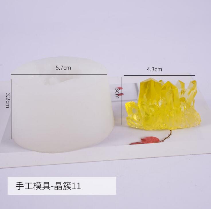 Silicone Mold Crystal cluster stone rockeryCrystal icicle cutting shpe Type epoxy resin molds for jewelry: 11