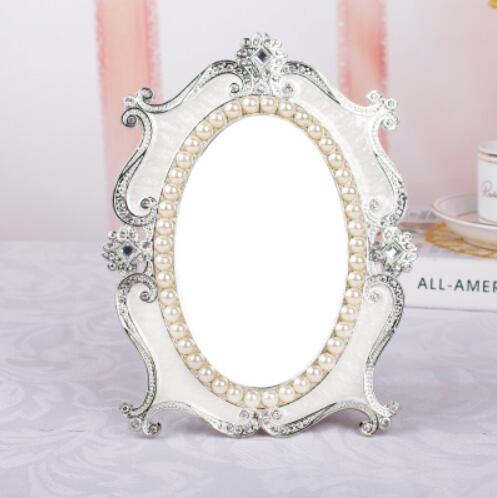Europeisk vintage speil, sminkespeilets prinsesse, bordbord mesa speil soverom toalett glass stort