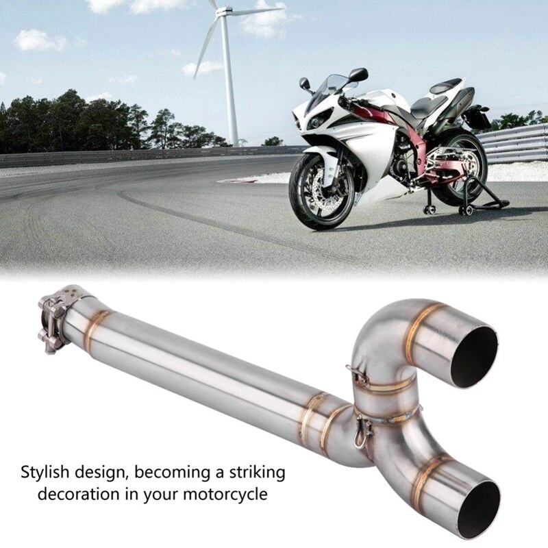 Motorcycle Full Exhaust System Middle Pipe Link Connect for Yamaha Fz6 Fz6-N 2004 2005 2006 2007 Motorcycle Accessories