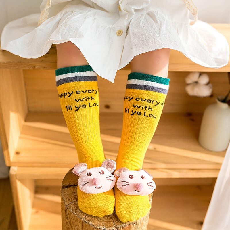 2022 Spring Autumn Baby Cartoon Doll Stockings baby Cotton Cute Animal Socks Baby Boy And Baby Girl Socks 0-3Y