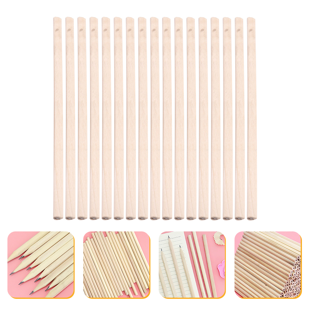 50pcs Toddler Wooden Pencils Children Painting Triangular Wooden Pencils