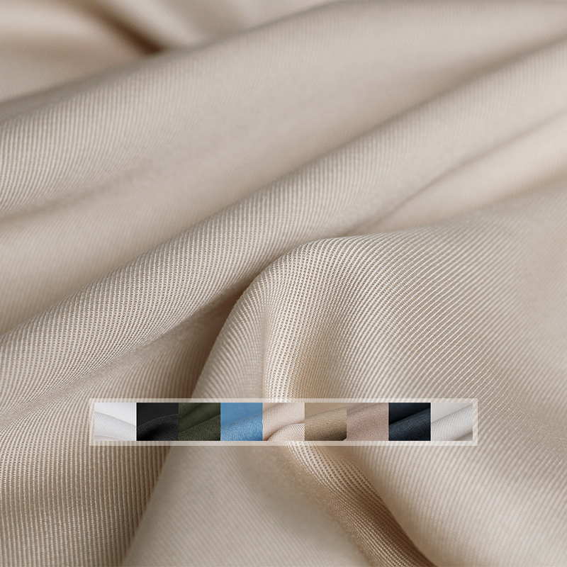 The Cloth 375g/m weight Soft Twill Tencel Cotton Fabrics Materials Autumn Women Windcoat Pants Sewing Cloth