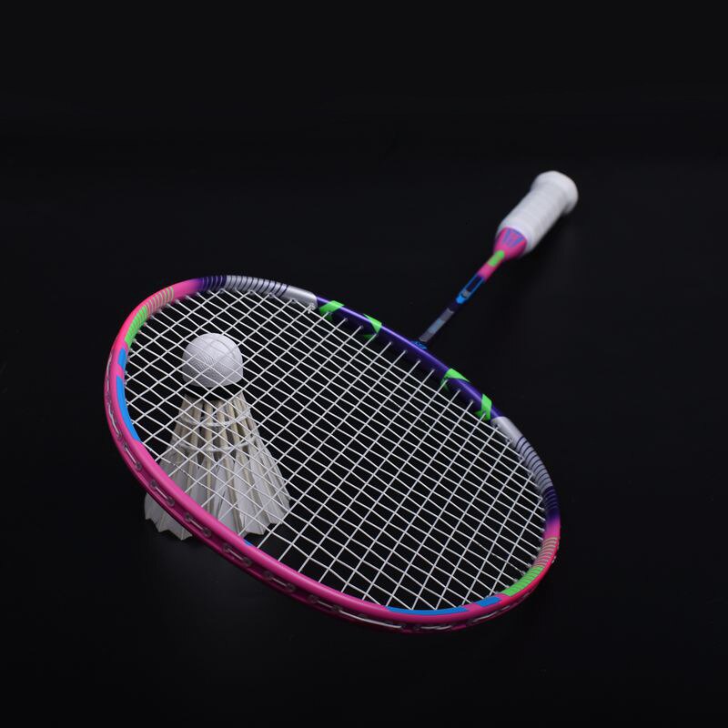THUNDER Badminton Racket Full Carbon 4u Super LightBoth Offensieve En Defensieve voor Volwassen Major Niveau LJ3074SHE: Purple