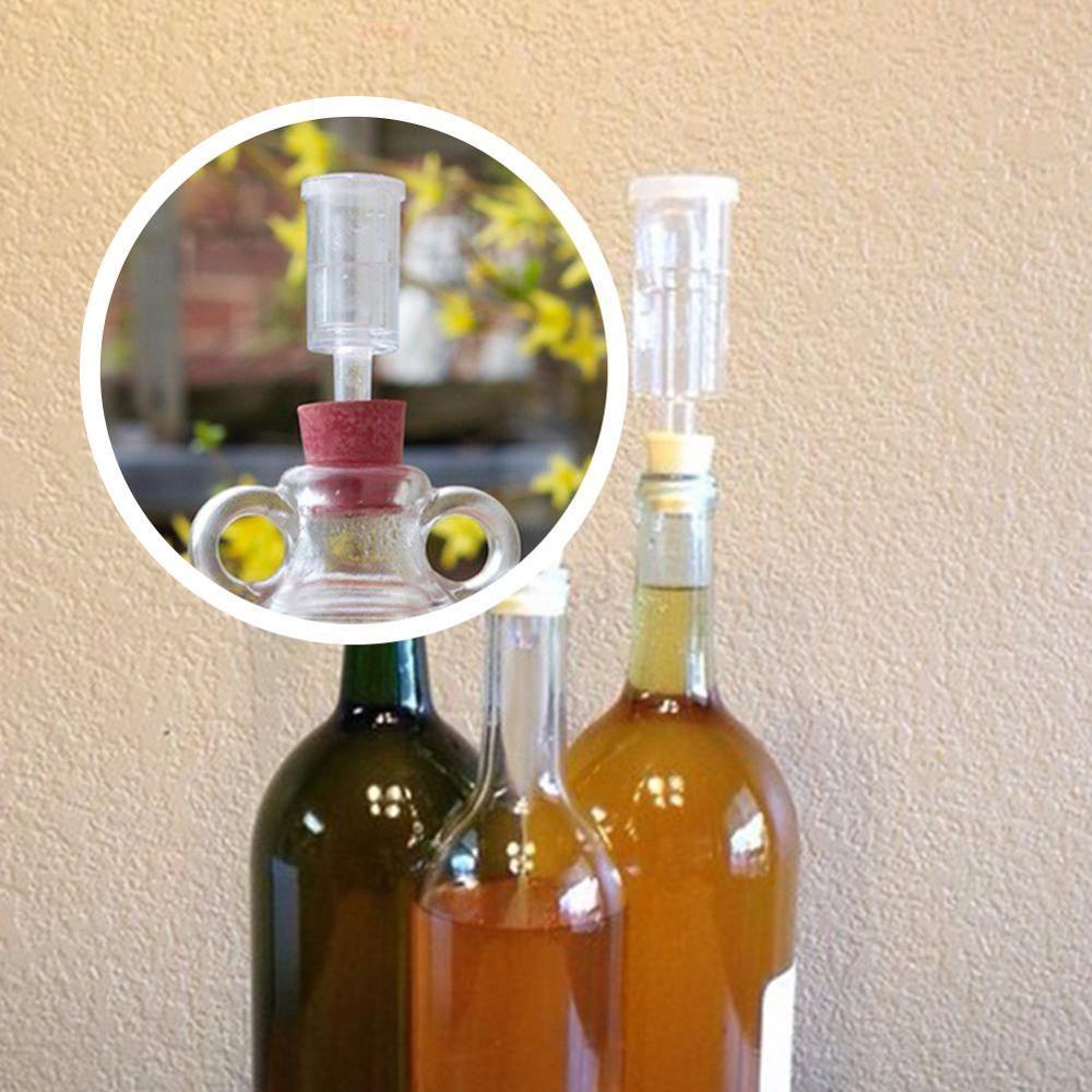 Válvula de escape de barril de fermentación de vino, cierre de aire unidireccional de 1/3 piezas, nueva válvula de fermentación de vino y cerveza de doble burbuja