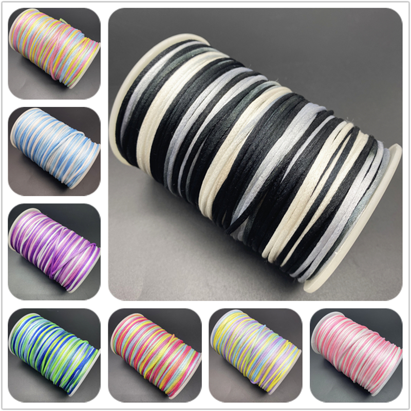 5yards 2,5mm Bunte Schnur Seil Gewinde Chinesischen Knoten Macrame Schnur Armband Geflochtene String DIY Quasten Perlen Für Shamballa