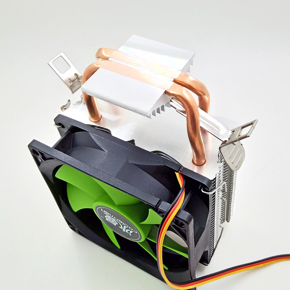 PWM Radiator Heatsink Desktop CPU Cooler Fan 2 Heat Pipes 3-Pin Power Cooling Fan Radiator Heatsink for Intel AMD