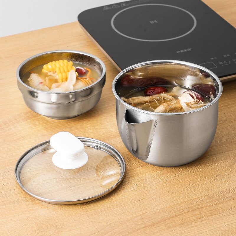 Steel Oil-Separating Soup Pot Kitchen Oil Filter Confinement To Oil And Drink Soup And Filter Oil Artifact Household Stainless