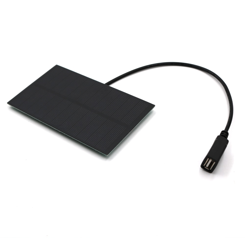 5V 300mA Output Usb Solar Battery Charger Usb Vrouwelijke Poort 5.5V 1.65W Laadregelaar Zonnepaneel 3.7V 18650