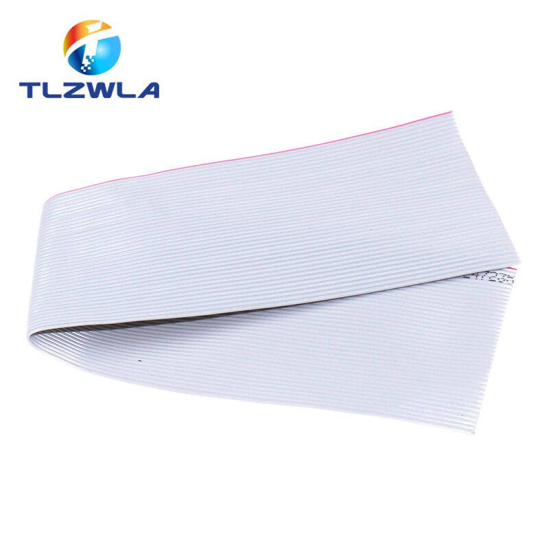 1 medidor 1.27mm que espaçam 8p 10p 12p 14p 16p 20p 26p 30p 40p cabo liso cinzento FC-8 10 16 28awg o fio, para o conector de idc fc 2.54mm