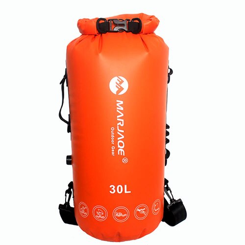 Marjaqe 30l muitifunktionel holdbar ultralet rafting camping vandring svømning vandtæt taske tør taske udendørs rejsesæt: Orange 30l