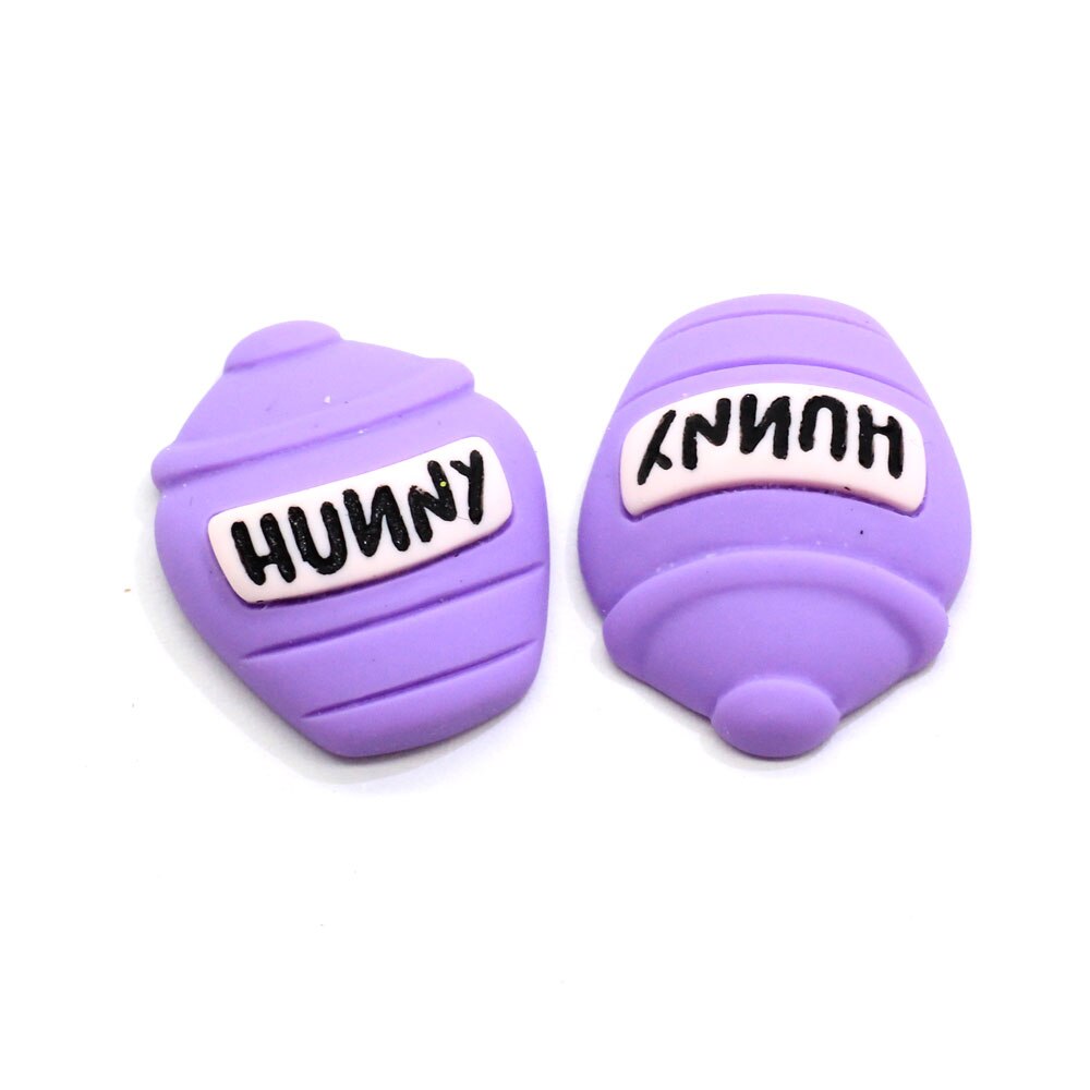50/100 stuks fabriekshars honingpot cabochons flatback hars honingpot cabochons kawaii kleine poppenhuis voedsel flessen: 2 / 6 x 18 x 23mm-100 stuks