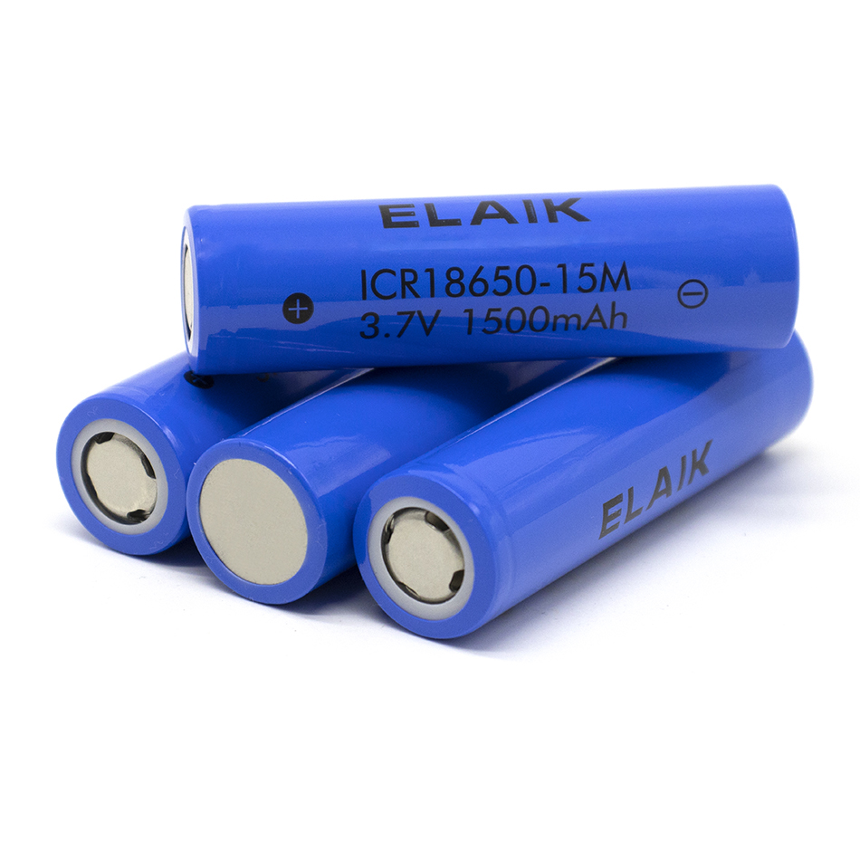 Batería de litio Digital recargable, 1-20 piezas, 3,7 V, ICR18650-15M, 1500mAh, adecuada para linterna pequeña, batería de ventilador pequeño