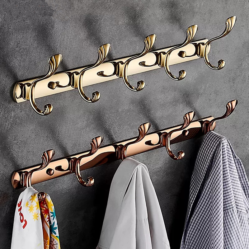 Rose Gouden Handdoek Haak Messing Muur Mount Gouden Handdoek Hanger, Messing Constructie, Badkamer Hardware, Keuken Haak Badkamer Accessoires