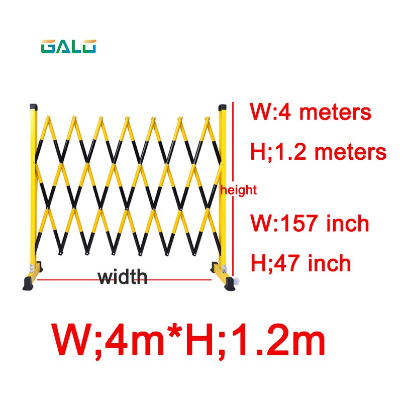 Vallas telescópicas FRP, protección de aislamiento, valla de seguridad, valla de aislamiento plegable móvil: W4 H1.2 meter