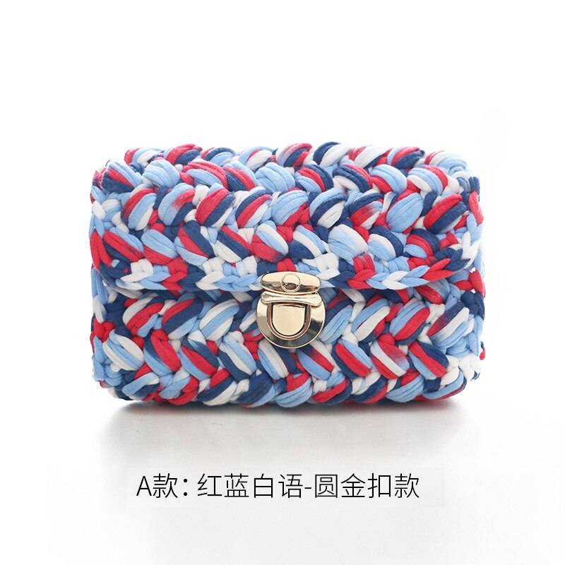 Cloth line hand-knitted thread DIY cloth bag DIY hand-knitted bag: A-a04