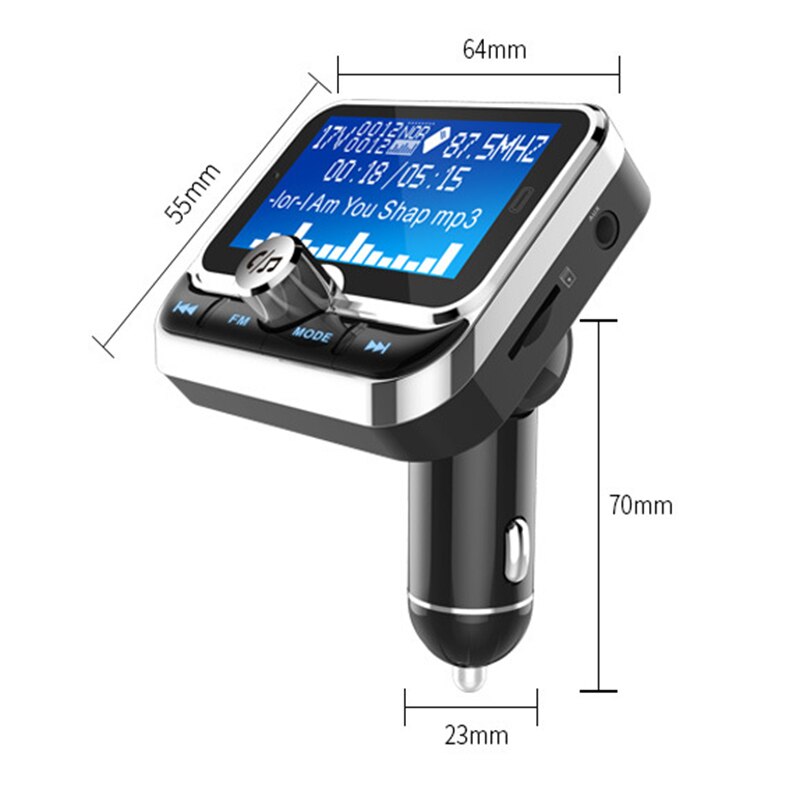 Auto Fm-zender Met Afstandsbediening Lcd Bluetooth MP3 Speler Dual Usb Auto Fm Modulator