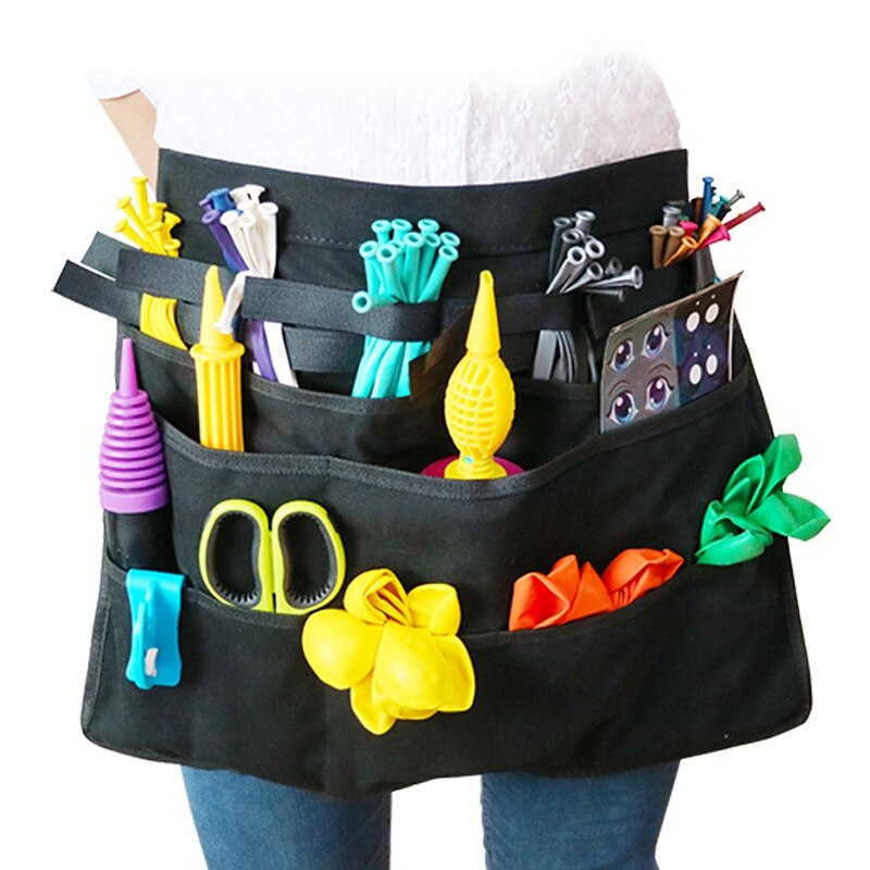 Multi Pocket Apron Tool for Magic Balloon Clown Show Balloon Tool Bag Accessories Magic Bag