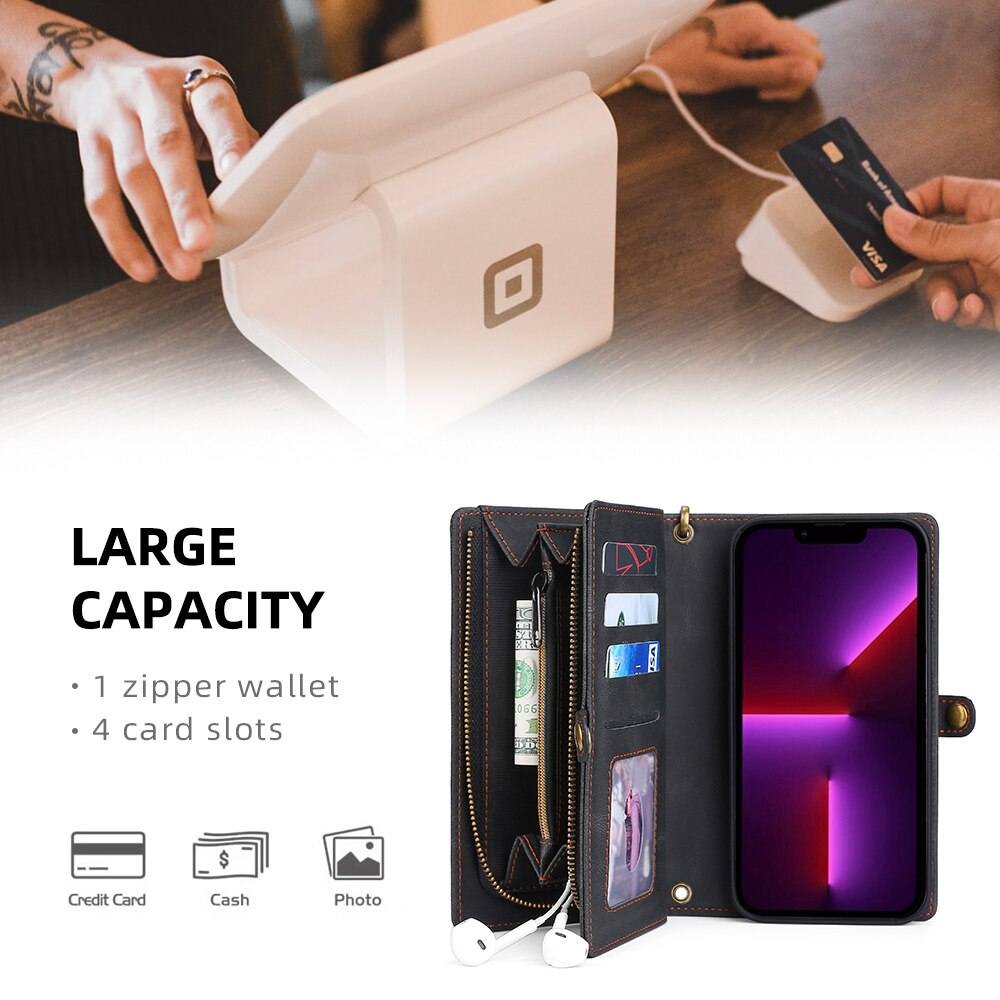 Brieftasche Schulter Tasche Handy Fall Für iPhone 6 6S Plus