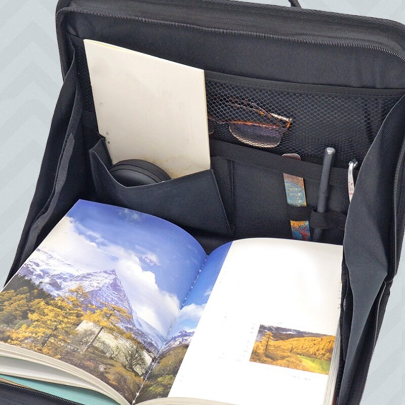 Car Back Seat Table Laptop Holder Portable Car Computer Desk Bracket Foldable Laptop Food Tray Storage Bag