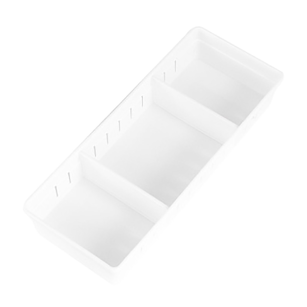Verstelbare Lade Organizer Keuken Bestek Divider Case Makeup Pen Kantoor Opbergdoos # Sw: White