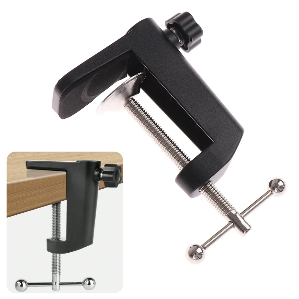 Abrazadera de montaje de mesa de escritorio con Clip en forma de C para micrófono, soporte de brazo de tijera, soporte de luz de mesa