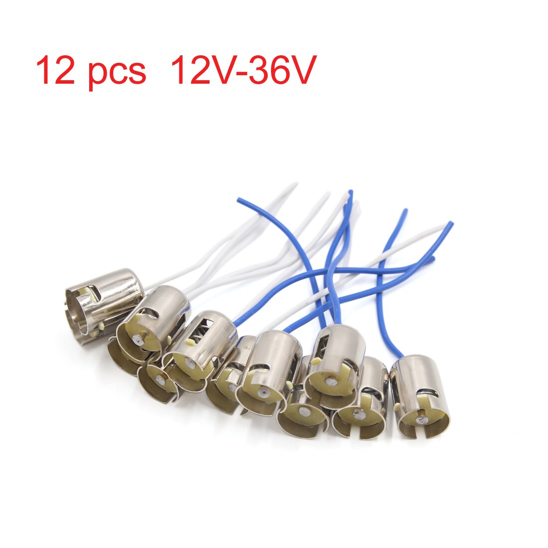 6/8/12/16/20pcs BA15s Turn Signal Light Single Dual Head Bulb Harness Wiring Extension Socket Connector Adapter 12V-36V: 12pcs Single Head