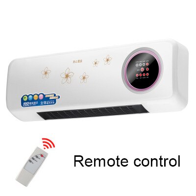 DMWD Wall-Mounted Remote Control Heater Air Warmer 2000W Home Room Energy Saving Heating Fan Bathroom Heating Air Radiator EU: remote control