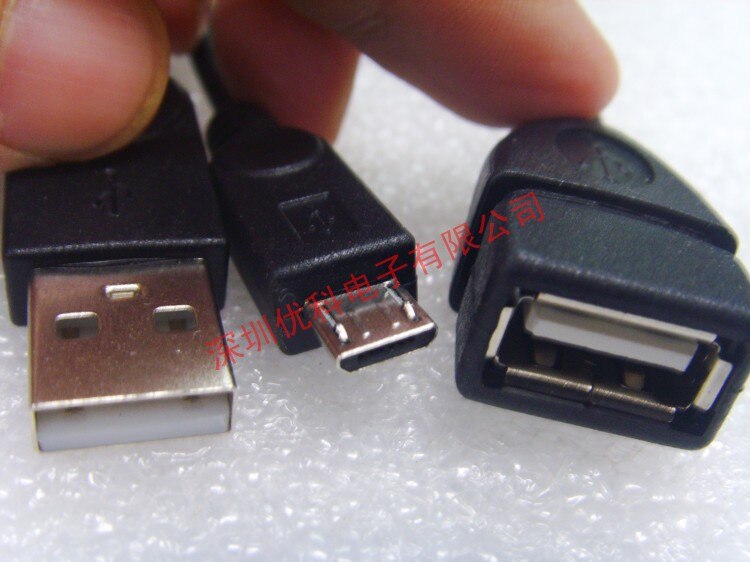 FOR Three OTG cable micro usb data cable usb male to male and female auxiliary power supply line otg