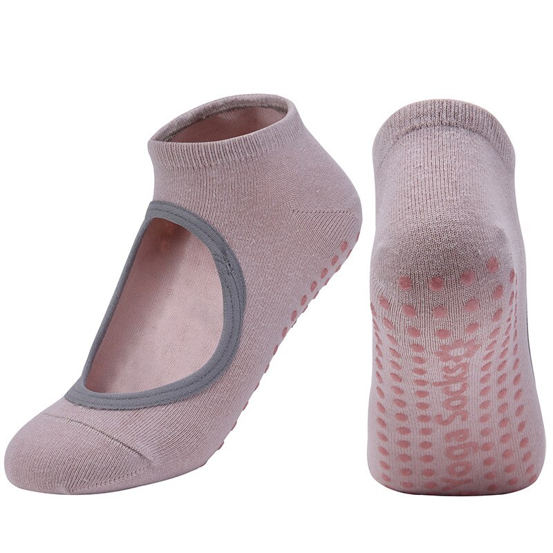 Reibungsarme yoga-socken für damen, atmungsaktive silikon-socken mit rutschfester oberfläche, pilates- und barre-socken, atmungsaktive sport- und tanzsocken: 2
