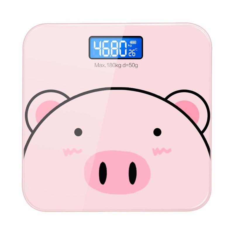 1PC Cartoon Home Health Body Scale Electronic Body Weight Scale (USB Charging): Default Title
