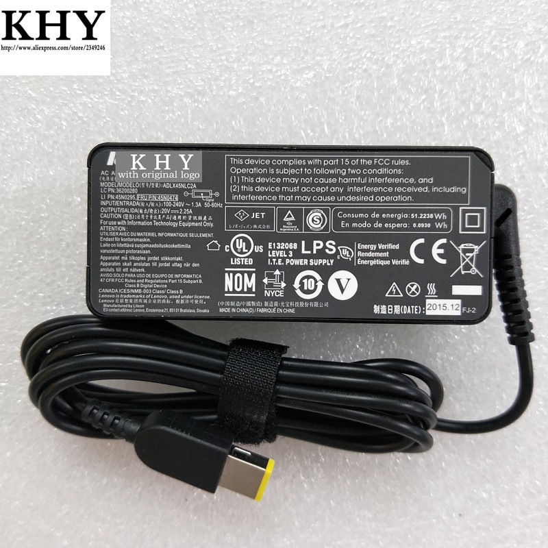 Original 45W 2pin AC Adapter P/N 45N0292 45N0294 45N0296 45N0300 45N0473 45N0474 45N0475 00HM612 00HM614 00HM616 00HM625
