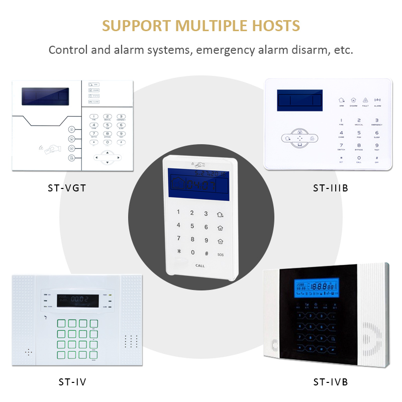 Wireless Two-Way Code Touch Keypad Alarm Sensors For WIFI GSM PSTN Home Intruder Security Alarm Systems Burglar Access Control