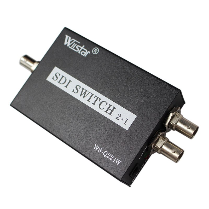 wiistar SDI Switcher 2x1 HUB SDI Intelligent Switch Extender 2 To 1 Converter for 3G HD SD Monitor Security Camera CCTV