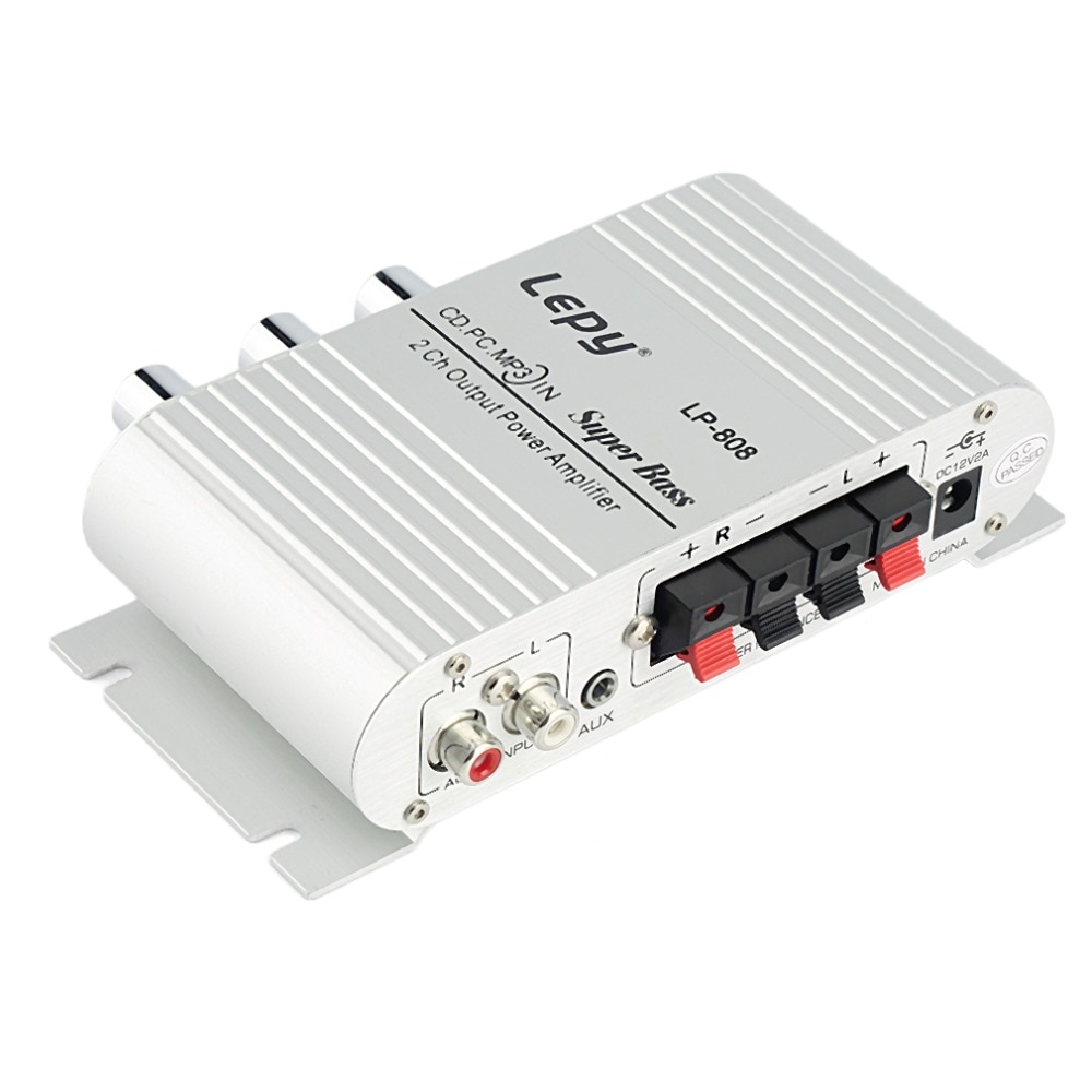 Neue 12 V Hallo-fi Stereo Audio- Verstärker Hause Hallo-fi Bass Lautsprecher Lautsprecher mit USB Hafen FM für Auto Auto Mini MP3 MP4 PC Radio
