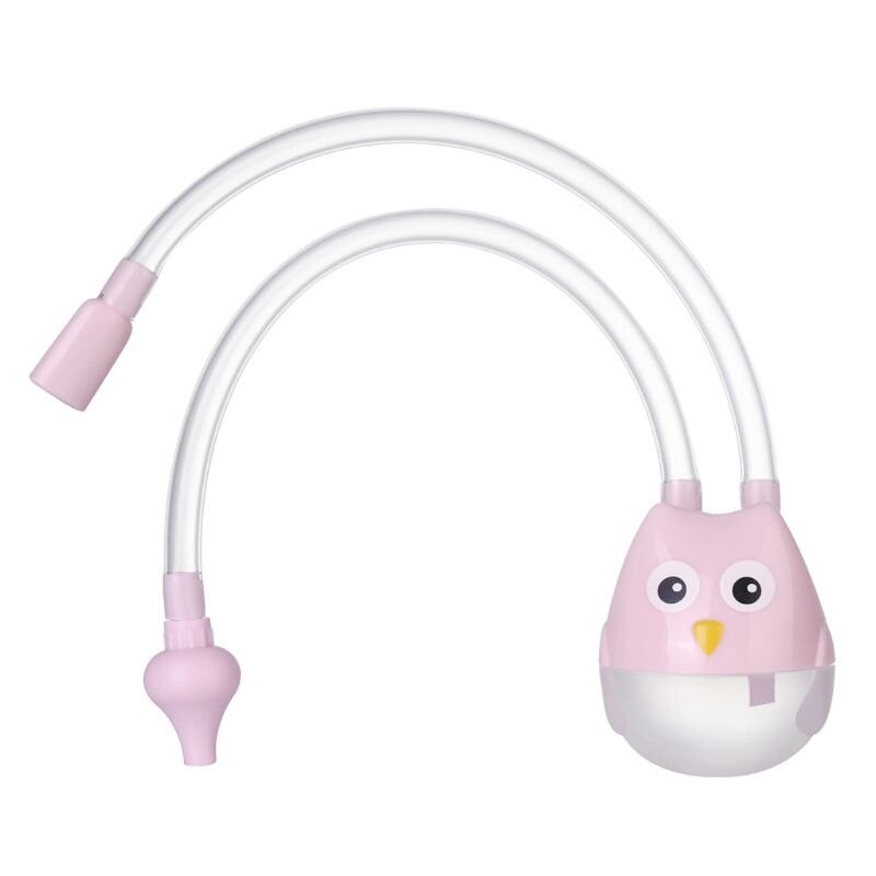 Baby Nasal Suction Aspirator Nose Cleaner Sucker Suction Tool Protection Baby Mouth Suction Aspirator: Pink