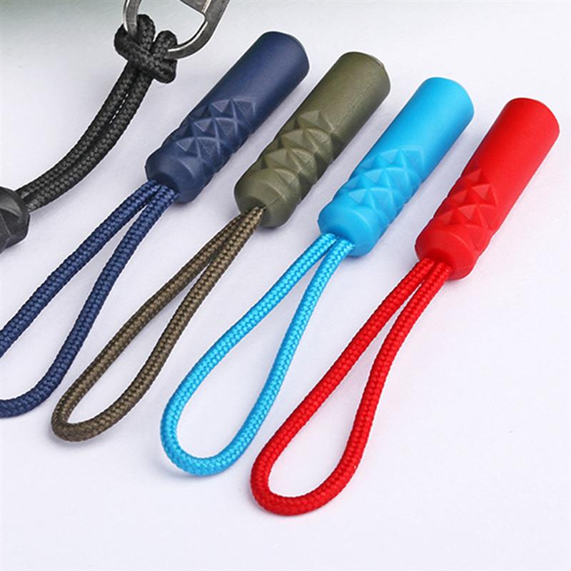 20 pièces tête de cylindre tirette tirette compacte tirant la corde fermeture à glissière tête queue corde multi-usages tirette extracteur pour vêtements
