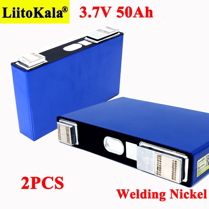 Batería de litio ternaria de 3,7 V, 50Ah, 50000mAh, para 3s, 12V, 24V, 10s, 36V, 13s, 48V, baterías bicicleta eléctrica, modificación de níquel, 2 uds.