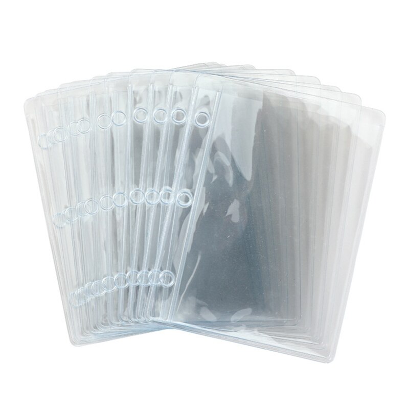 Creatieve Leuke Transparante 3 Ring Mini Losbladige Hand Boek Student Draagbare Notebook Bindmiddel Kawaii Schoolbenodigdheden: H10