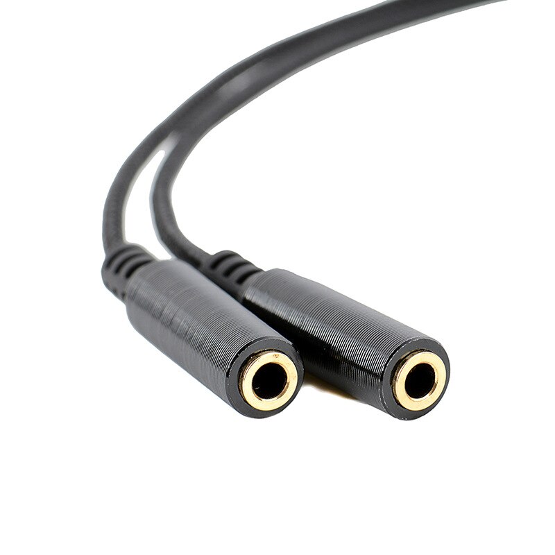 3.5mm 1 Male to 2 Female Y Splitter Stereo Extension Audio Cable