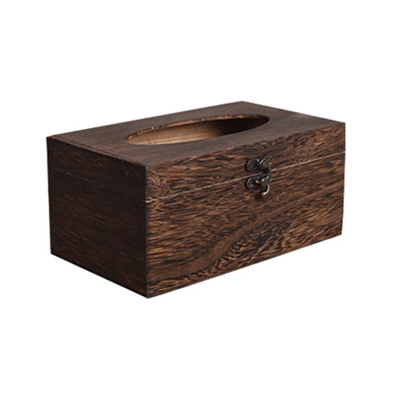 Retro Style Wooden Tissue Box,Paper Napkin Holder Case Wood Bathroom Facial Tissue Box for Bathroom Bedroom