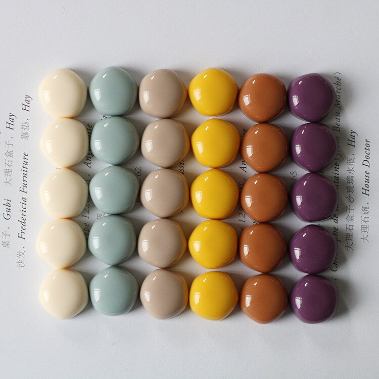Imanes redondos para refrigerador, pegatinas pequeñas de 15mm, imán de Color para refrigerador, de recuerdo, decoración del hogar, 10 piezas