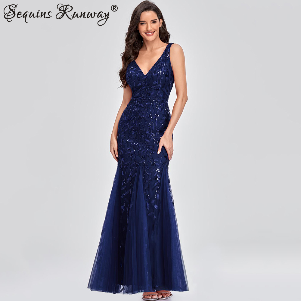 Sexy vintage Maxi Pailletten cocktail Kleid brautjungfer Prom Kleider für Frauen Lässige Party langarm club Bodycon Kleid vestidos: XL / Lila