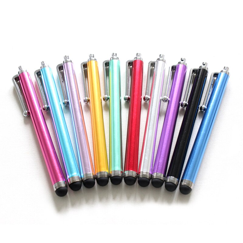 10 Stuks Metalen Tablet Pen Met Pen Clip Stylus Pen Touch Screen Voor Tablet Pc Voor Iphone Ipad Capacitieve Stylus pen