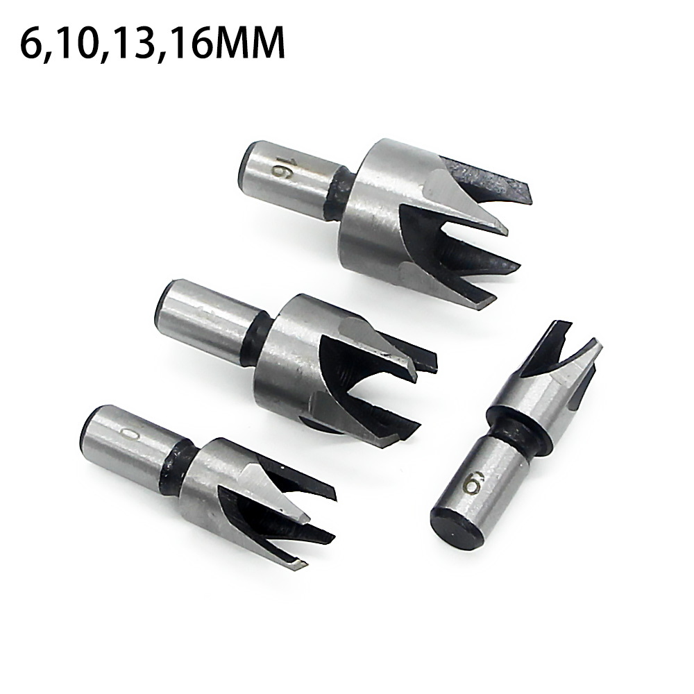 Straight And Tapered Wood Plug Hole Cutter Plug Cutting Drill Take Steel Knife Log Tenon Cork Woodworking Drilling Tools