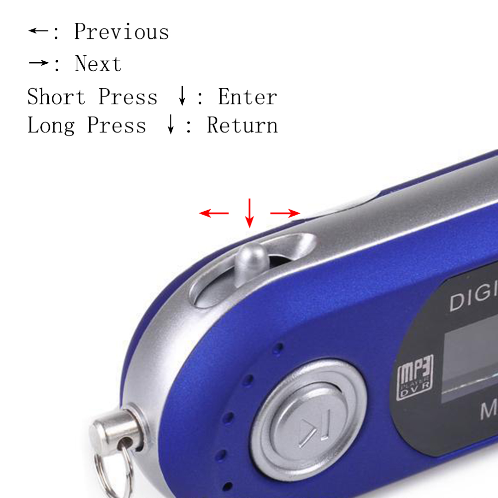 Mini MP3 Player USB 2.0 Small Flash Drive LCD Music Player With 4GB SD Card 3.5mm Audio Jack FM Ridio