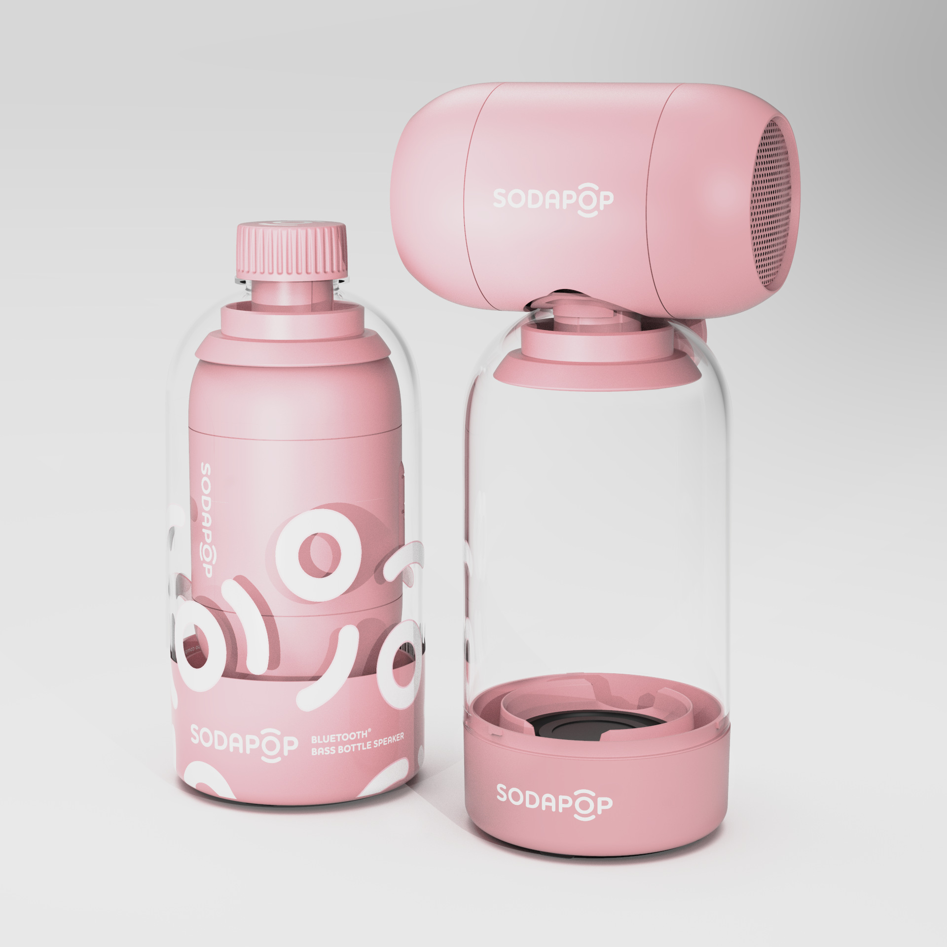 SODAPOP Bottle Bluetooth Speaker Portable AUX HANDSFREE Waterproof Sound Bass Subwoofer Small Speaker with microphone