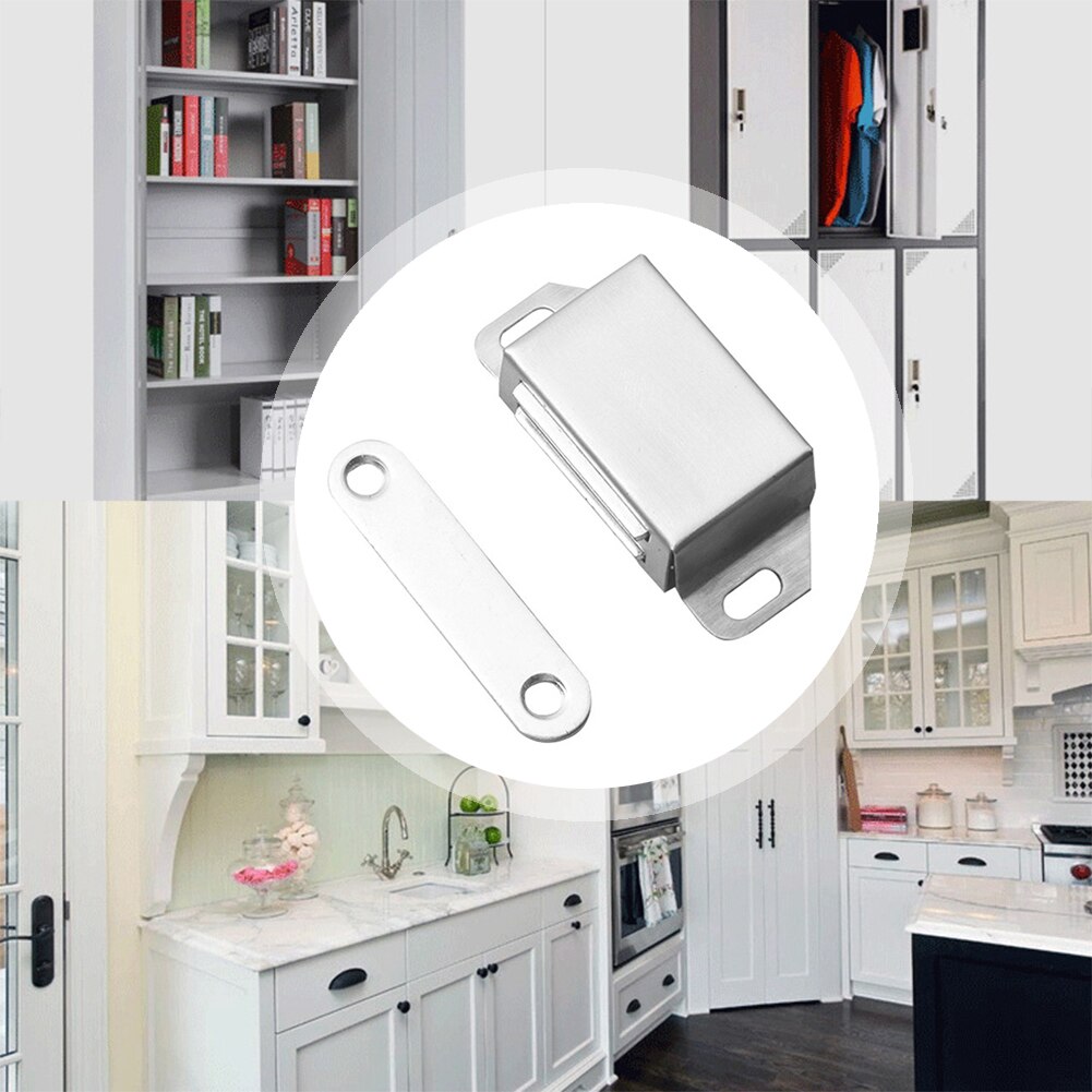 Push-to-Open Deurvangers*Magnetische Deurvangst, Magnetische Touch-Latch 2 Stuks Goud Zwaar uitgevoerde Kast Lademagneetvangst Push-to-Open Magnetische Duwontgrendeling for Ladesluiting Push Catch, Go