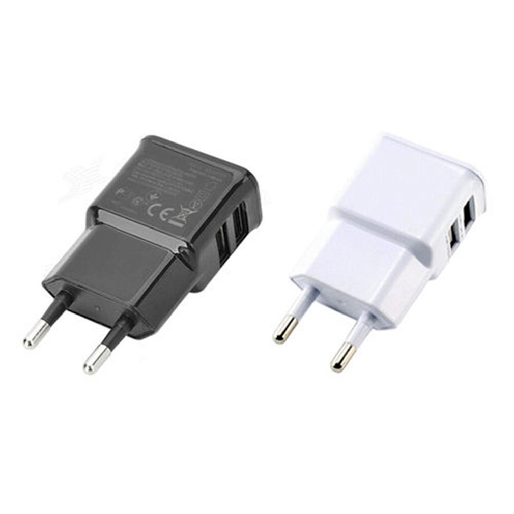 Dual USB Charger 2a Fast Charging Travel EU Plug Adapter portable Wall charger Mobile Phone cable For iphone Samsung