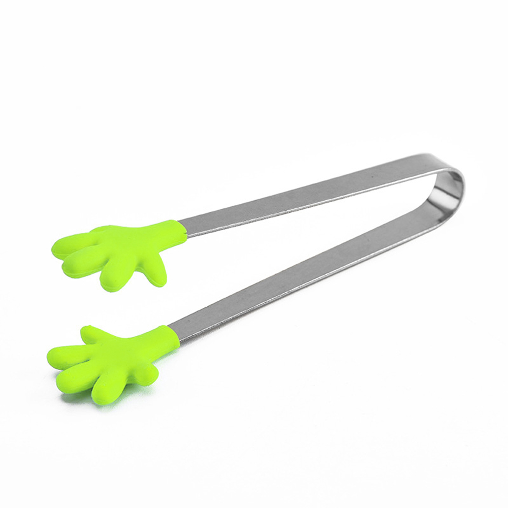1 Pc Kitchen Accessories Silicone Clip Kitchen Cooking Salad Serving Stainless Steel Handle Utensil Kitchen Tools 5 Colors: 02